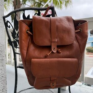 Madewell The Transport Rucksack 100% Leather Backpack - Brown